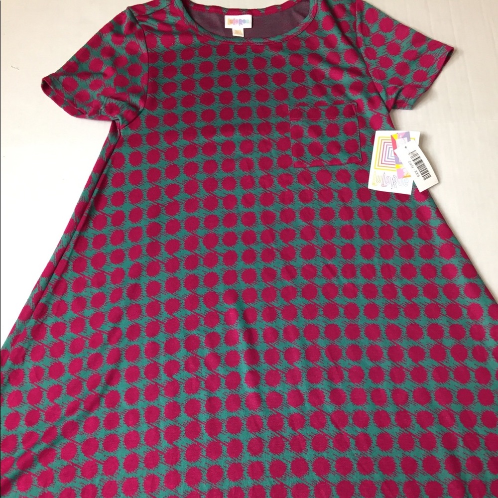 LuLa Roe NWT Carly Women Tunic Dress Short Sleeves